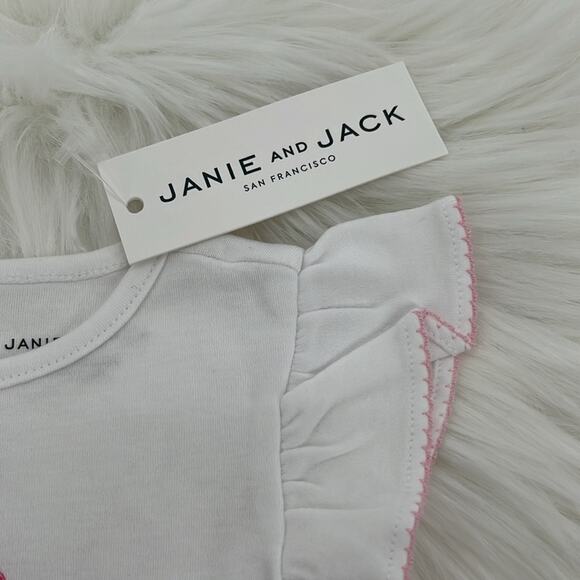 Janie and Jack One Piece Bodysuit - Giraffe Graphic - 6-12 Months - NWT - Picture 3 of 7